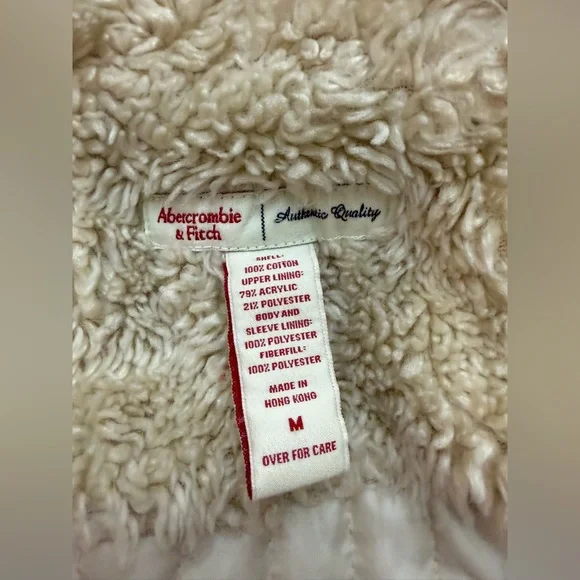 Y2K Abercrombie and Fitch Corduroy Sherpa Trucker Jacket Medium - Picture 7 of 7